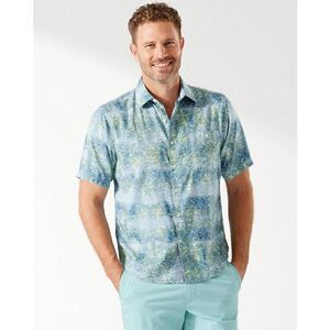 Tommy Bahama Tortola Undersea Batik Camp Shirt in Bengal Blue Mens SZ XL Tencel